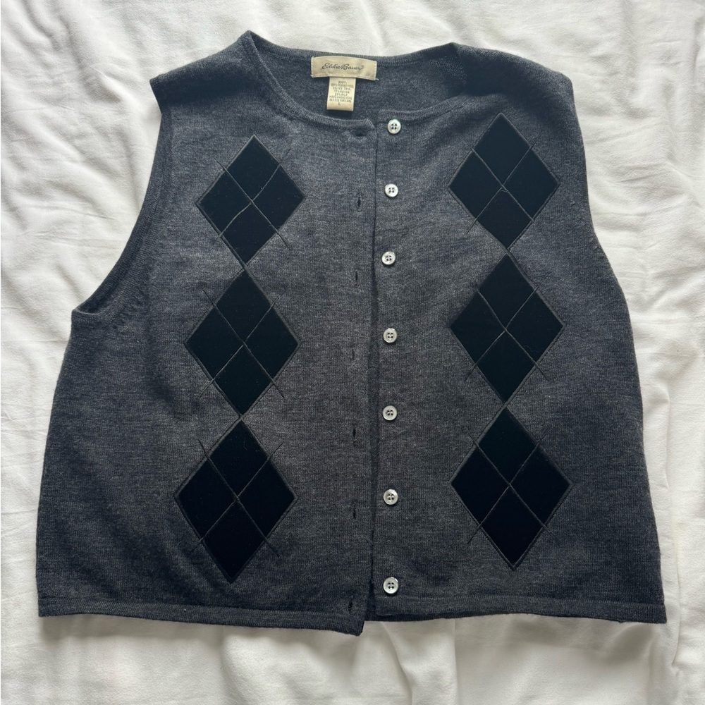 Vintage Eddie Bauer merino wool sweater vest